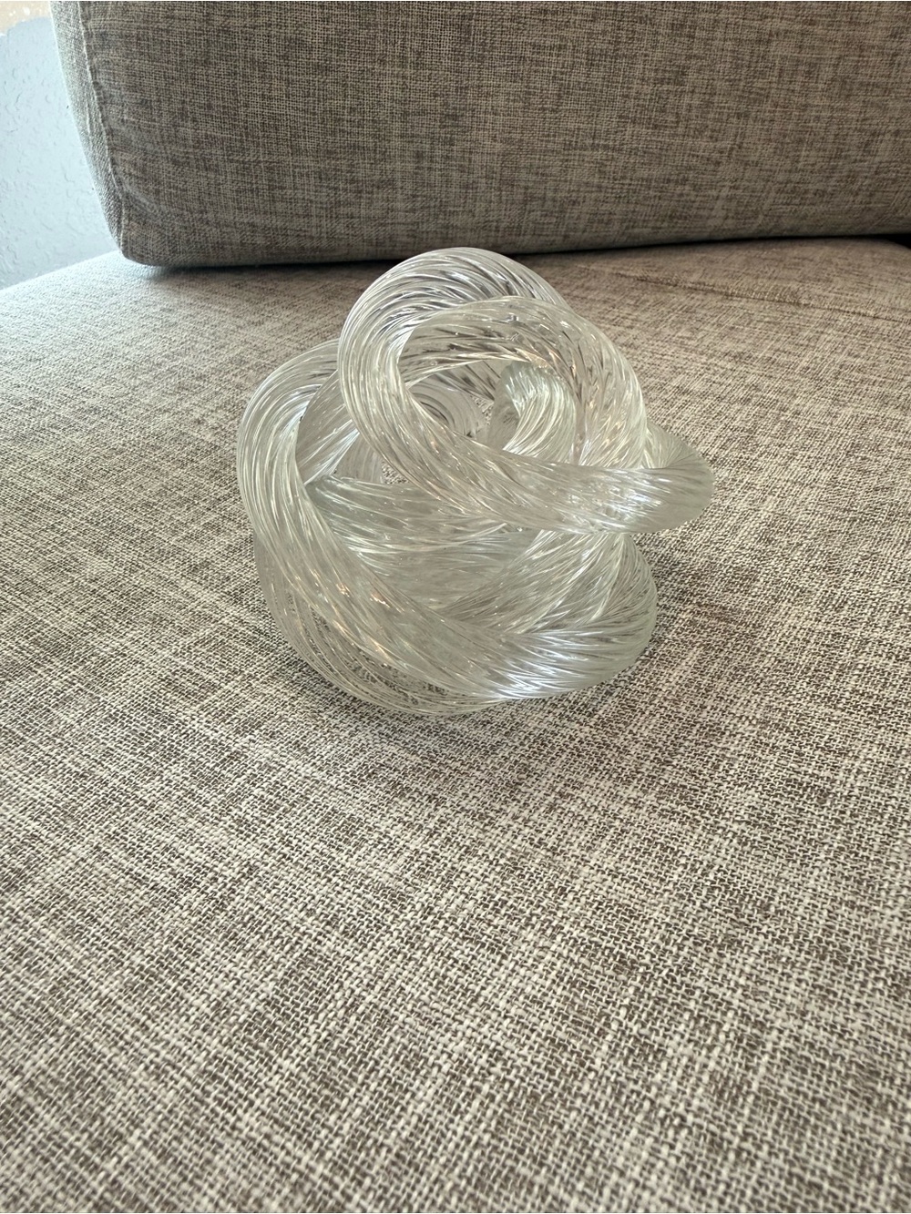 Decorative Clear Glass Knot Sculpture